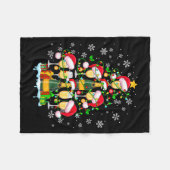 Santa Champagner Als Weihnachtsbaum Passender Trin Fleecedecke (Vorderseite (Horizontal))