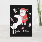 Santa Checking The Nice And Naughty List I Tried Karte (Vorderseite)