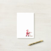Santa Checks seiner Nice List Post-it Klebezettel (Auf Schreibtisch)