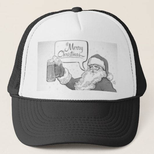 Santa Cheers Trucker Hat Truckerkappe (Vorderseite)