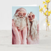 Santa Chic Mr. & Mrs. Claus Dreh Leiter beim Festi Karte (Gelbe Blume)