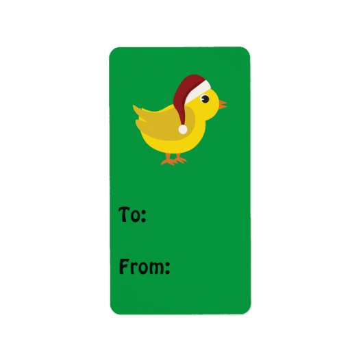 Santa chick adressaufkleber (Vorne)