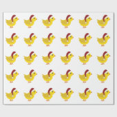 Santa Chick Geschenkpapier (Flach)