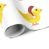 Santa Chick Geschenkpapier (Rolleneckpunkt)