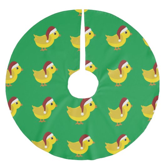 Santa chick polyester weihnachtsbaumdecke (Vorderseite)