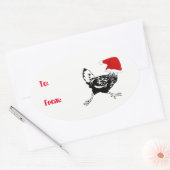 Santa Chicken Christmas Gift Tag Stickers (Umschlag)