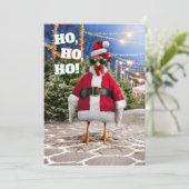 Santa Chicken Einladung (Stehend Vorderseite)