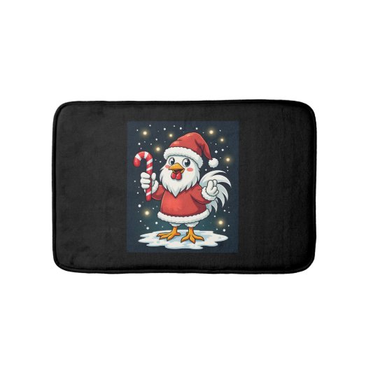 Santa Chicken Joy Badematte (Vorderseite)