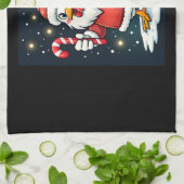 Santa Chicken Joy Geschirrtuch (Gefaltet)