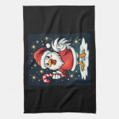 Santa Chicken Joy Geschirrtuch (Vertikal)