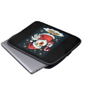 Santa Chicken Joy Laptopschutzhülle (Vorne Knopf)