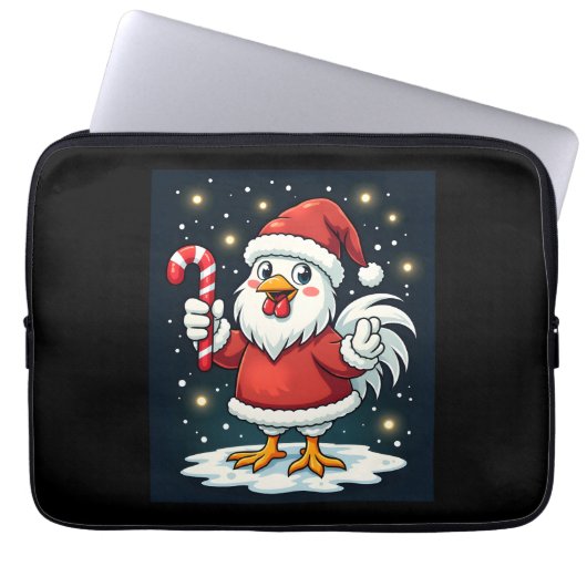 Santa Chicken Joy Laptopschutzhülle (Vorderseite)