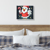 Santa Chicken Joy Leinwanddruck (Insitu (Schlafzimmer))