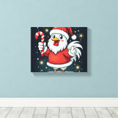 Santa Chicken Joy Leinwanddruck (Insitu (Holzboden))