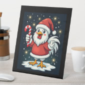 Santa Chicken Joy Sockelschild (In Situ)