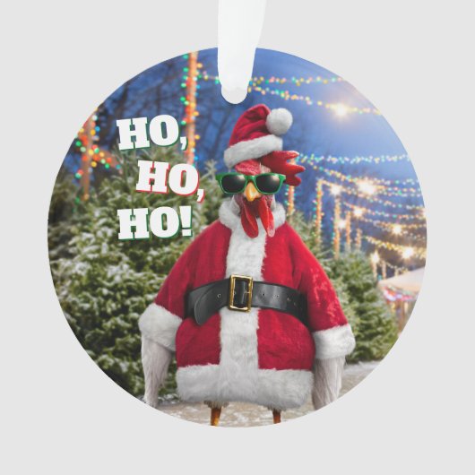 Santa Chicken Ornament (Vorderseite)