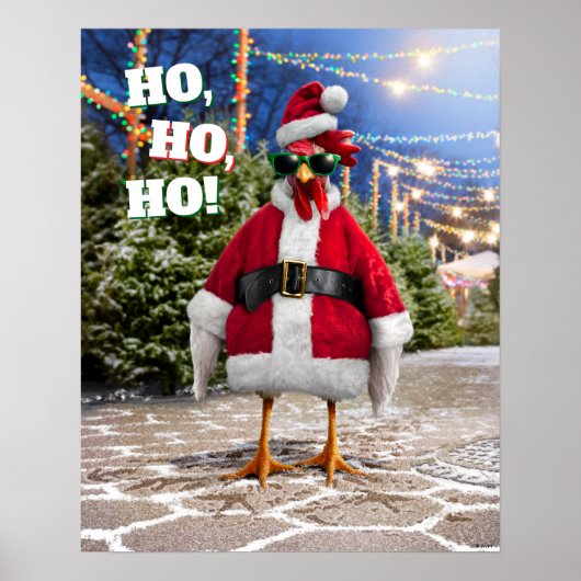 Santa Chicken Poster (Vorne)