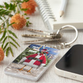 Santa Chicken Schlüsselanhänger (Vorderseite rechts)