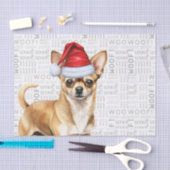 Santa Chihuahua Dog Festlicher Weihnachtsfeiertag Seidenpapier (Handwerk)