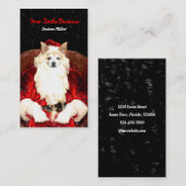 Santa Chihuahua Dog Red Funny Niedlich Holiday Pet Visitenkarte (Vorne/Hinten)