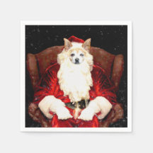 Santa Chihuahua Dog Weihnachten Niedlich Red Funny
