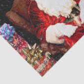 Santa Chihuahua Hund Roter Weihnachtsfeiertag Seidenpapier (Ausschnitt)