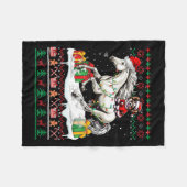 Santa Chihuahua Riding Pferd Weihnachten Pullover Fleecedecke (Vorderseite (Horizontal))