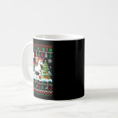 Santa Chihuahua Riding Unicorn Sweater Christmas O Kaffeetasse (Vorderseite Links)
