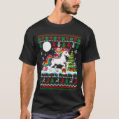 Santa Chihuahua Riding Unicorn Sweater Christmas O T-Shirt (Vorderseite)