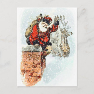 Santa Chimney Feiertagspostkarte