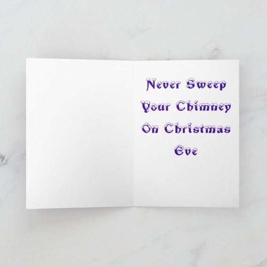 Santa Chimney Shock Feiertagskarte (Innenseite)