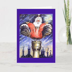 Santa Chimney Shock Feiertagskarte