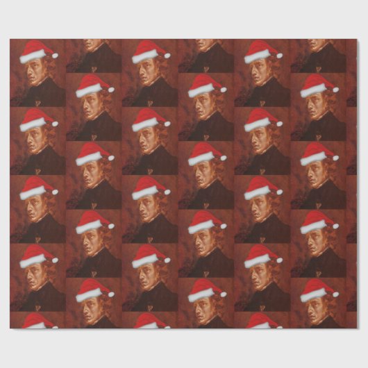 Santa Chopin Klassische Musik Geschenkpapier (Flach)