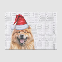 Santa Chow Chow Dog Festlicher Weihnachtsfeiertag Seidenpapier