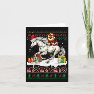 Santa Chow Chow Reiten Weihnachten Karte