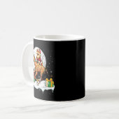 Santa Chow Chow Riding Giraffe Weihnachtsmann Kind Kaffeetasse (Vorderseite Links)