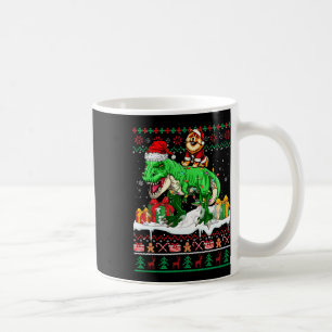Santa Chow Chow Riding T-rex Weihnachts Sweater Lo Kaffeetasse