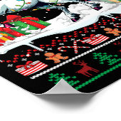 Santa Chow Chow Riding Unicorn Weihnachtskraut L Poster (Ecke)