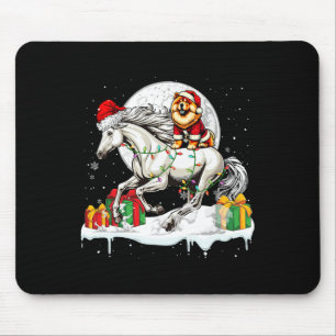 Santa Chow Reitsport Reiten Weihnachtsmann Kinder Mousepad