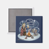 Santa Chris & Wilbur Fireside Friends Magnet (Vorderseite/Rückseite)