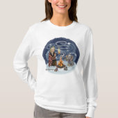 Santa Chris & Wilbur Fireside Friends Women Long T-Shirt (Vorderseite)