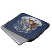 Santa Chris & Wilbur Fireside Laptop-Sieb Laptopschutzhülle (Vorne Knopf)