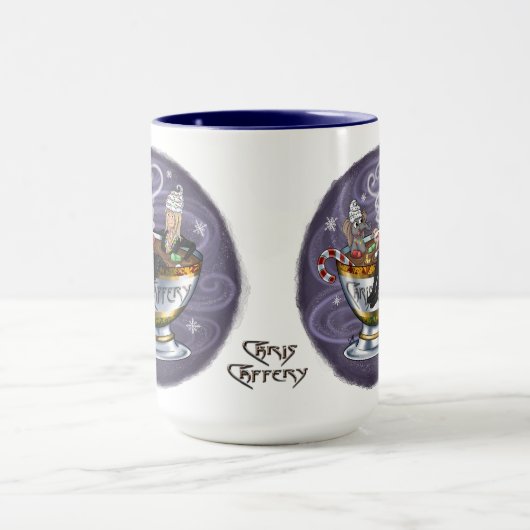 Santa Chris & Wilbur Hot Tubbin' Tasse (Zentrum)