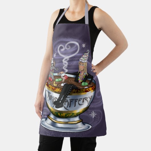 Santa Chris & Wilbur Hot Tubbin' überall Schürze (InSitu)