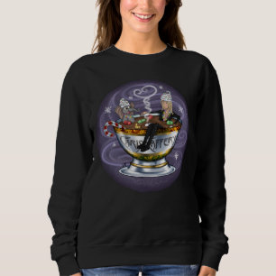 Santa Chris & Wilbur Hot Tubbin's Women Sweatshirt