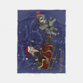 Santa Chris & Wilbur Sleigh Ride Fleece Blanket (Vorderseite)