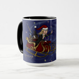 Santa Chris & Wilbur Sleigh Ride Tasse
