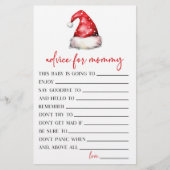 Santa Christmas Advice Baby Shower Game Activity Briefpapier (Vorderseite)