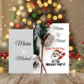 Santa Christmas Card – Custom Family Name Einladung