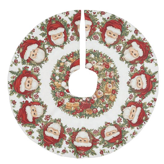 "Santa Christmas Design" Imitats Linen Tr Leinenimitat Weihnachtsbaumdecke (Vorderseite)